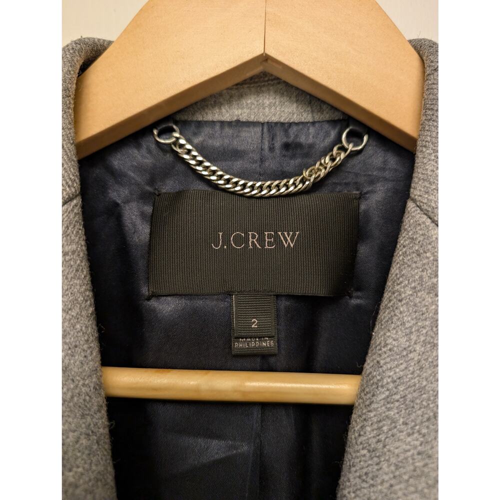 J. Crew Factory Women's Gray Tailored Long Coat - Picture 2 of 6